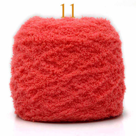 Bufanda de Cachemira Coral Tejida a Mano - Hilo de 3 Hebras con Orilla Delicada - Image 11
