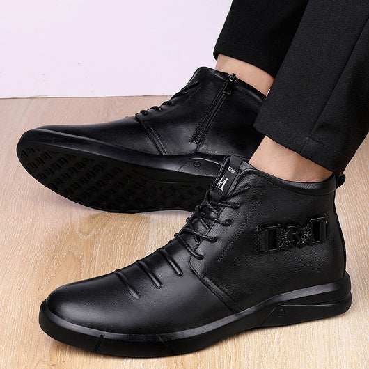 Botas Martin con Cordones Frontales y Tacón Plano para Hombre