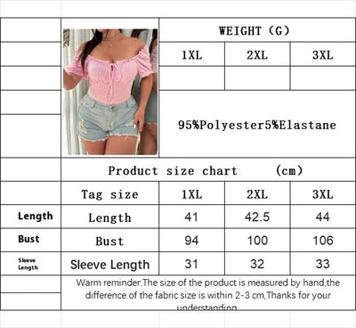 Blusa Talla Grande Cuello Cuadrado Ajustada y Sexy de Manga Corta - Image 7
