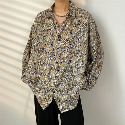 Camisa Vintage Floral Estilo Hong Kong para Hombre - Image 14