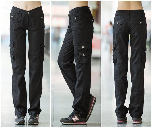 Pantalones Cargo Mujer Holgados Efecto Adelgazante con Múltiples Bolsillos - Image 14