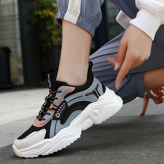 Zapatillas Deportivas Gruesas Blancas para Mujer - Estilo Trendy Casual Primavera Verano