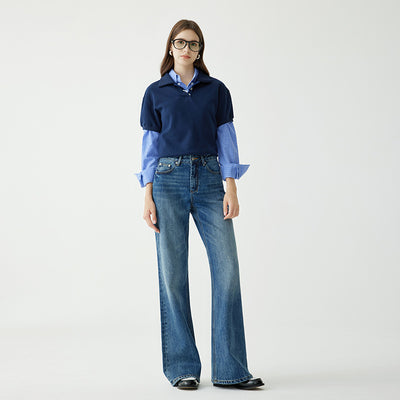 Jeans Rectos Cintura Alta Mujer Otoño Stretch - Image 3