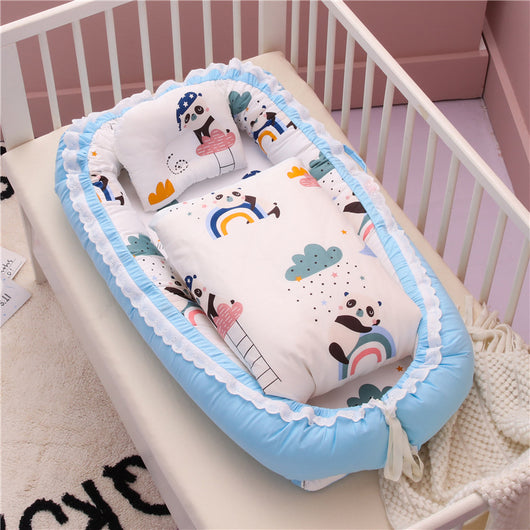 Cuna Portátil Desmontable y Lavable para Bebé con Edredón - Image 11