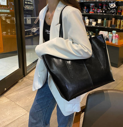 Bolso Tote de Cuero Encerado para Mujer - Bolsa de Hombro Elegante y Versátil - Image 12