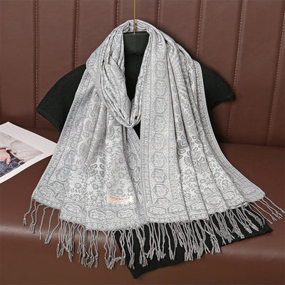 Bufanda Étnica Invernal con Borlas - Abrigo Cálido y Elegante - Image 30