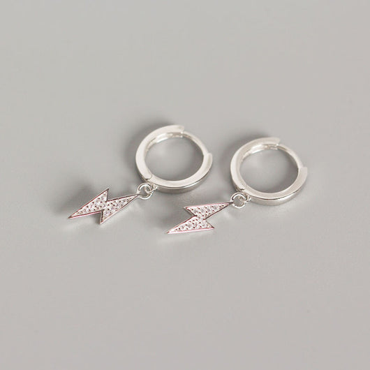 Aretes de Plata con Diamante Rayo Personalizados Multiuso - Image 10