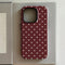 Funda para Celular Lunares Marrón y Rojo Lujo