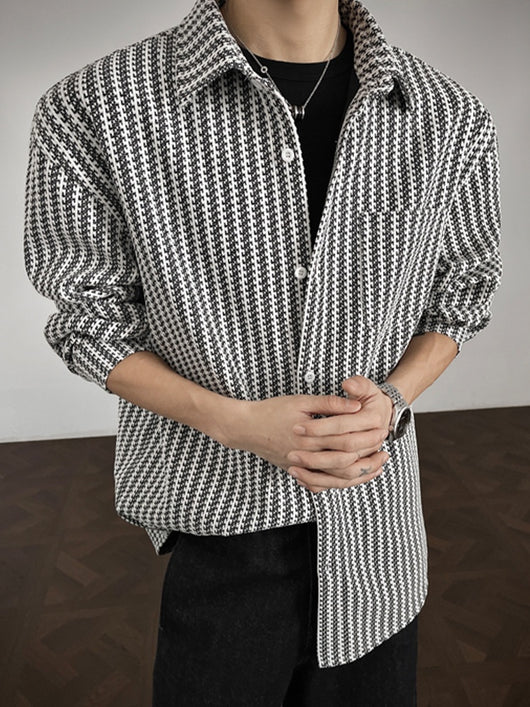 Chaqueta Camisa Hombre Espiga Atrevida Estilo Chanel - Image 17