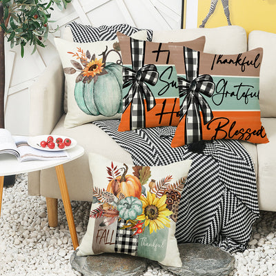 Fundas de Cojín Otoño Calabaza Home Sweet Home 18x18 - Decoración Acción de Gracias - Image 12