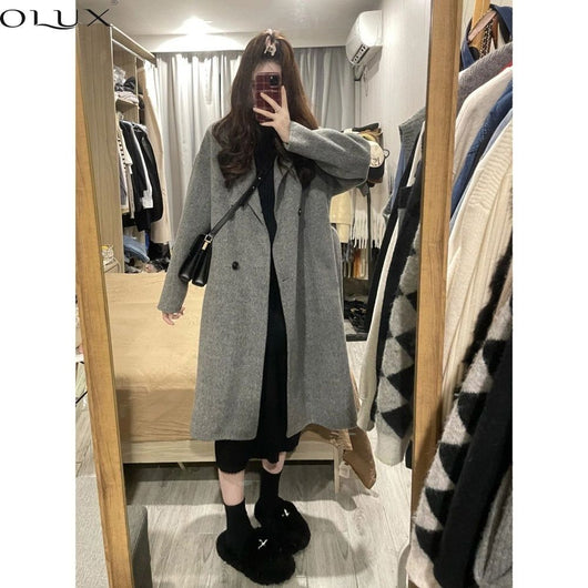 Abrigo de Lana Premium Talla Pequeña para Mujer - Image 9
