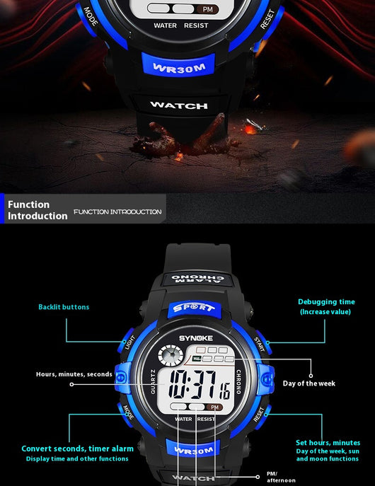 Reloj Deportivo Luminoso Resistente al Agua para Estudiantes - Image 13
