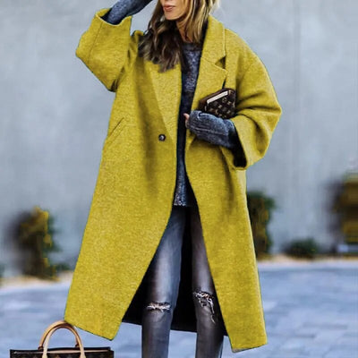 Abrigo Largo de Lana Premium para Mujer - Estilo Europeo y Americano - Image 8
