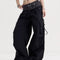 Pantalones Vaqueros Retro Americano Cintura Alta Pierna Ancha