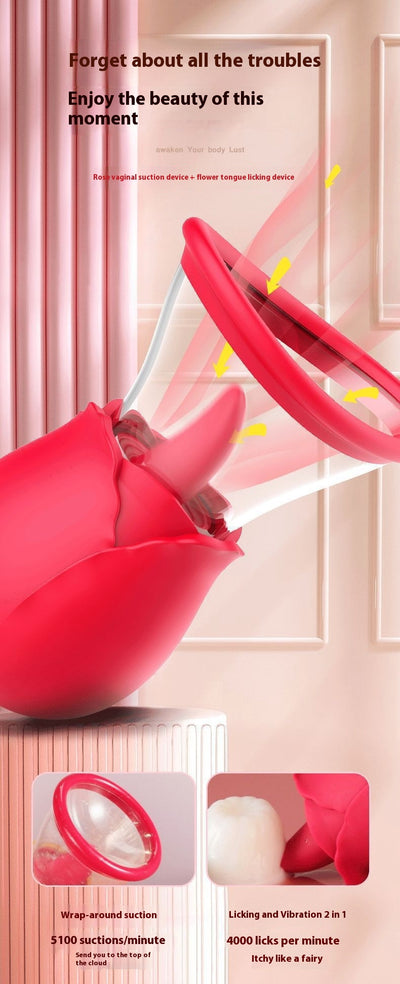 Estimulador Íntimo Rose Dream con Tecnología de Succión y Lengua - Image 11