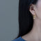 Aretes de Plata Esterlina con Diseño Geométrico Audaz y Elegante