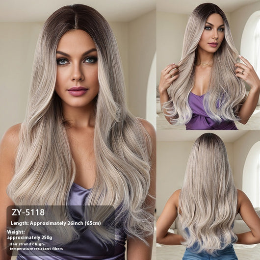 Peluca Larga Efecto Cabello Natural 60cm - Línea de Cabello Realista para Presentadoras - Image 9