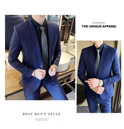 Traje Casual de Dos Piezas a Rayas para Hombre - Image 15