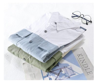 Camisa Casual de Algodón con Costuras Reforzadas para Hombre - Image 9