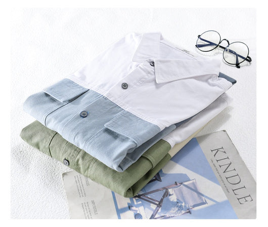 Camisa Casual de Algodón con Costuras Reforzadas para Hombre - Image 9