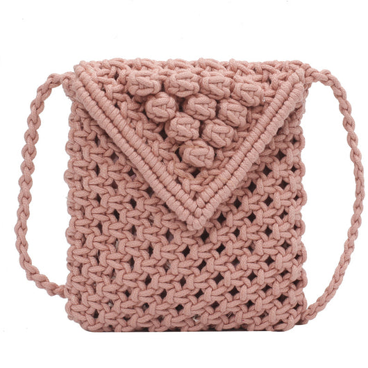 Bolsa Tejida al Hombro Estilo Occidental con Textura de Mensajero - Image 3