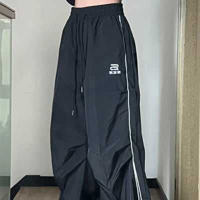 Pantalones Deportivos Anchos Retro Drape Unisex - Image 6