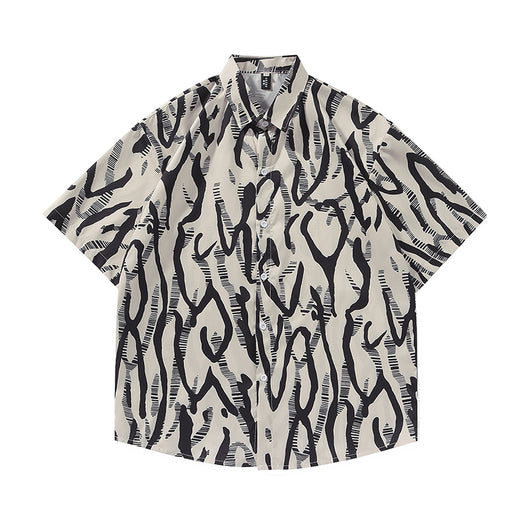 Camisa Estampada PU Delgada para Hombre - Diseño Playa - Image 9