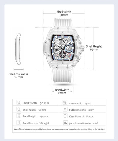 Reloj Unisex con Esfera Transparente y Luz Luminosa - Image 5