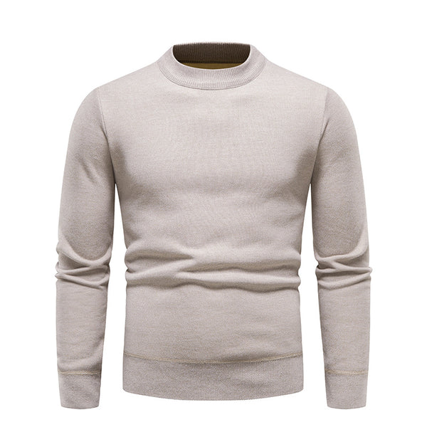 Suéter para Hombre con Forro Polar Grueso Cuello Redondo