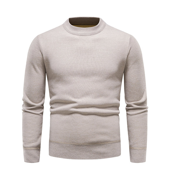 Suéter para Hombre con Forro Polar Grueso Cuello Redondo
