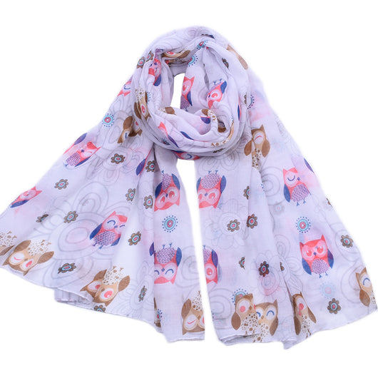 Chal Estampado con Búhos de Colores para Mujer - Image 8
