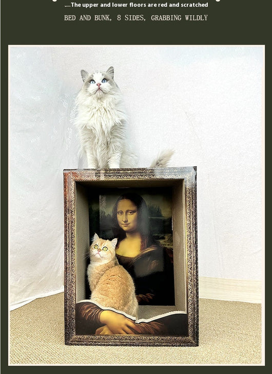 Marco Foto Gato Mona Lisa con Rascador Integrado - Image 10