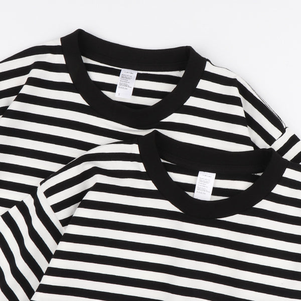 Camiseta Hombre a Rayas Manga Corta Ajuste Relajado Versátil