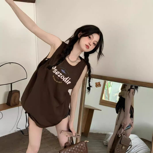 Blusa Suelta sin Mangas con Tirantes Ajustables para Mujer - Image 3
