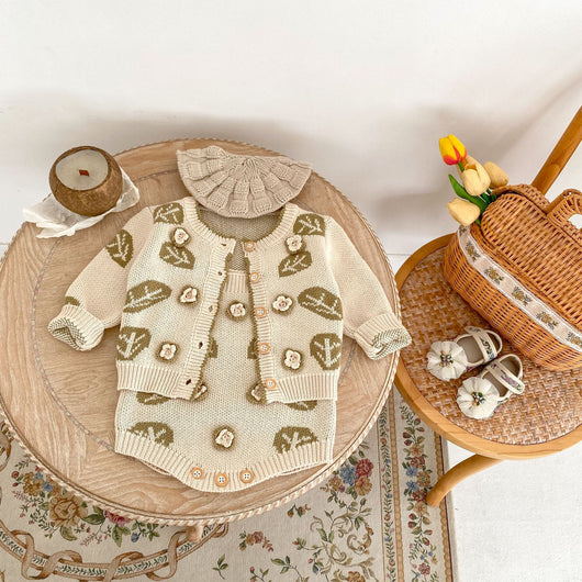 Conjunto de Dos Piezas Infantil con Diseño Hojas Jacquard - Image 11