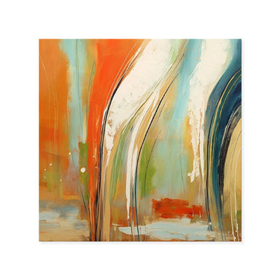 Cuadro Abstracto Moderno Naranja - Lienzo Óleo Artesanal sin Marco - Image 5