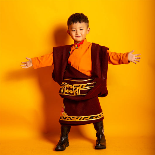 Túnica Tibetana Infantil de Manga Larga para Presentaciones - Image 4