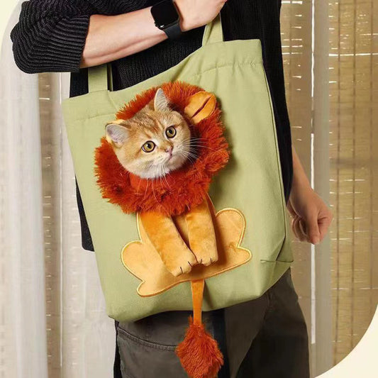 Bolsa Transportadora Canvas para Gatos con Compartimento para Pañales - Image 2
