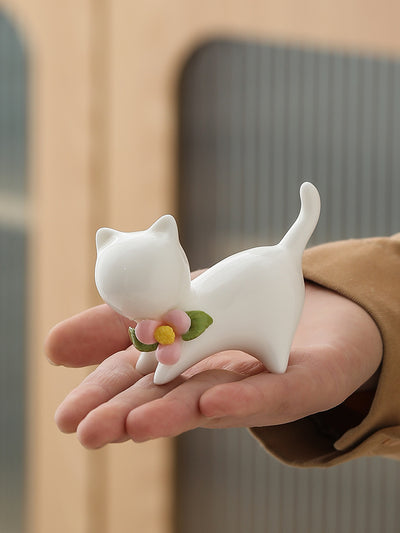 Juego de Ceremonia de Té Felino en Cerámica - Image 24