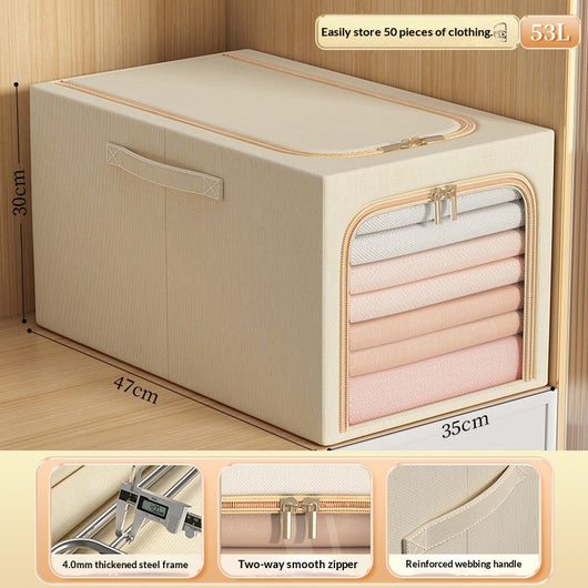 Caja Organizadora de Algodón y Lino con Diseño de Ranuras Estrechas - Image 2