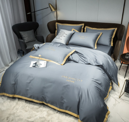 Juego de Cama Matrimonial Bordado Algodón Puro 4 Piezas Ala Ancha - Image 22