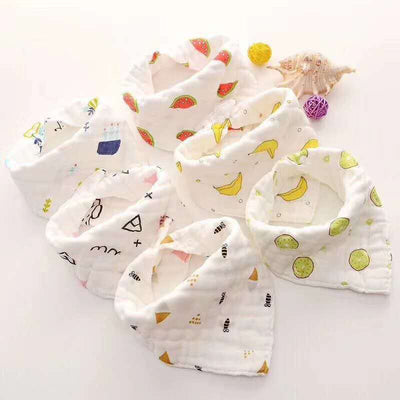 Pañuelo Triangular para Bebé de Seersucker Multicapa de Alta Densidad - Image 9