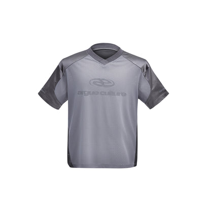 Blusa Suelta de Malla Plateada con Manga Corta - Image 10