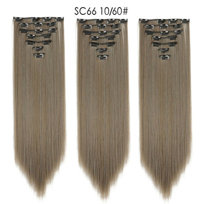 Set de Extensiones de Cabello con 16 Clips - Peluca de Fibra Sintética Premium - Image 40