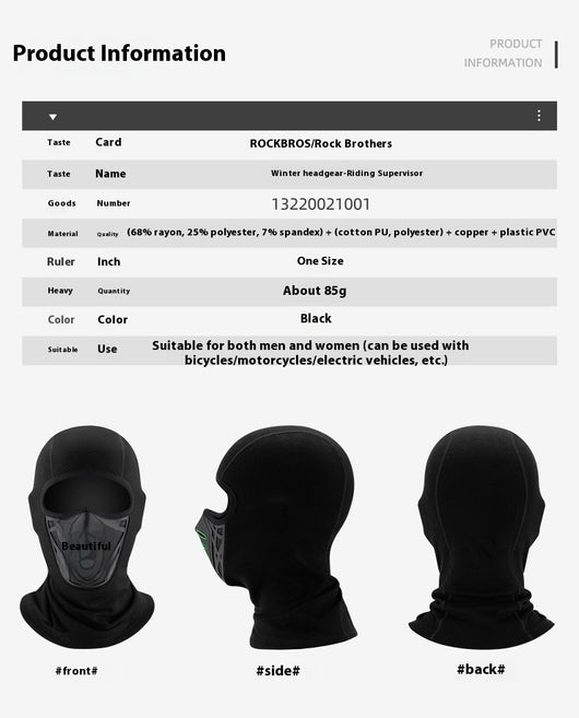 Pasamontaña Térmico Deportivo - Máscara Facial Fleece para Moto y Ciclismo - Image 6