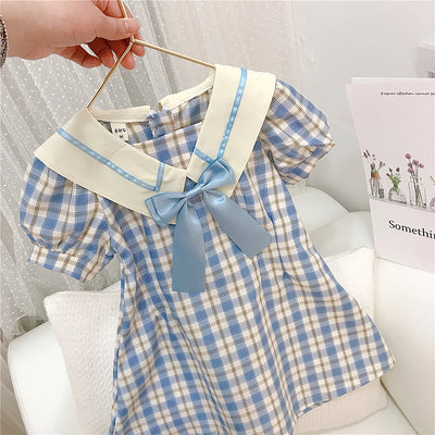 Vestido Escolar Coreano para Niñas - Falda Cuadriculada Estilo Princesa - Image 10