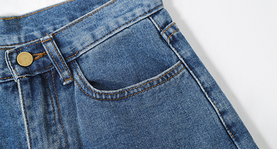 Shorts de Mezclilla Cintura Alta con Diseño Exclusivo para Mujer - Image 6