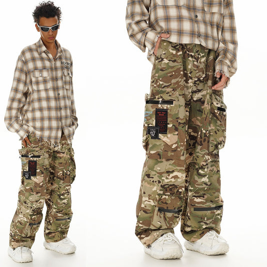 Pantalón de Trabajo Casual Pierna Ancha Diseño Moderno