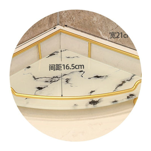 Repisa Triangular de Lujo para Baño - Organizador de Vanidad - Image 12