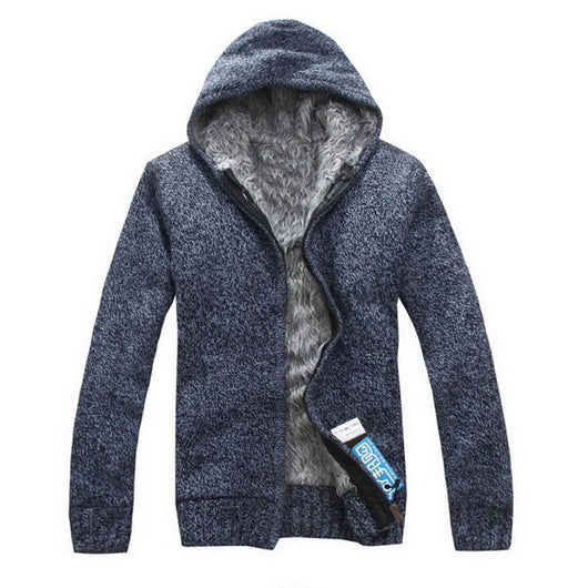 Cardigan con Capucha Coreano Slim Fit en Punto - Image 6